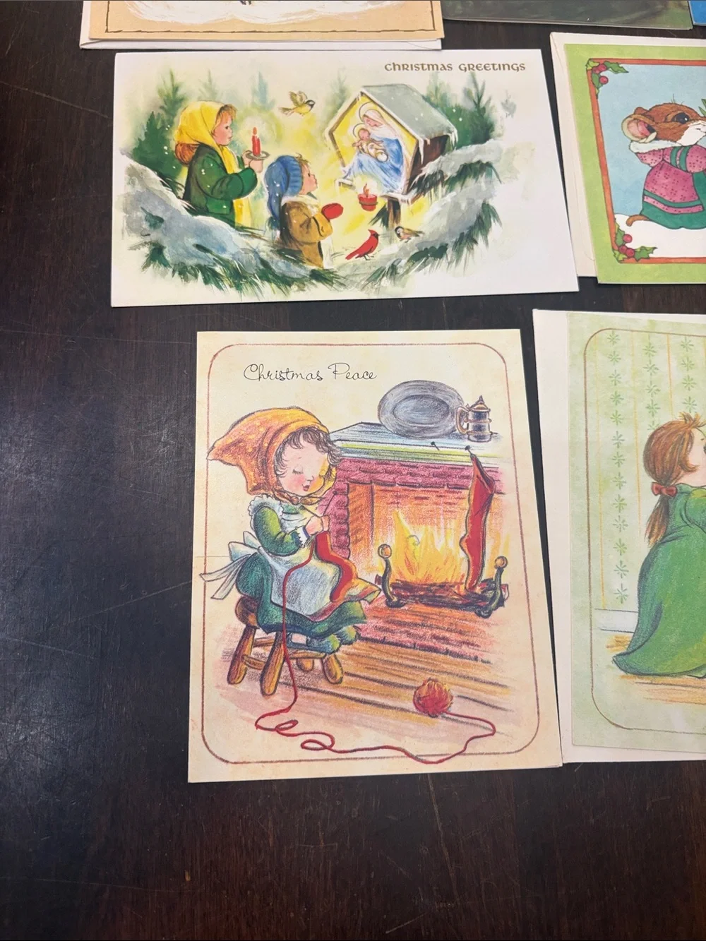 11 Vintage Holiday Greeting Card Assortment